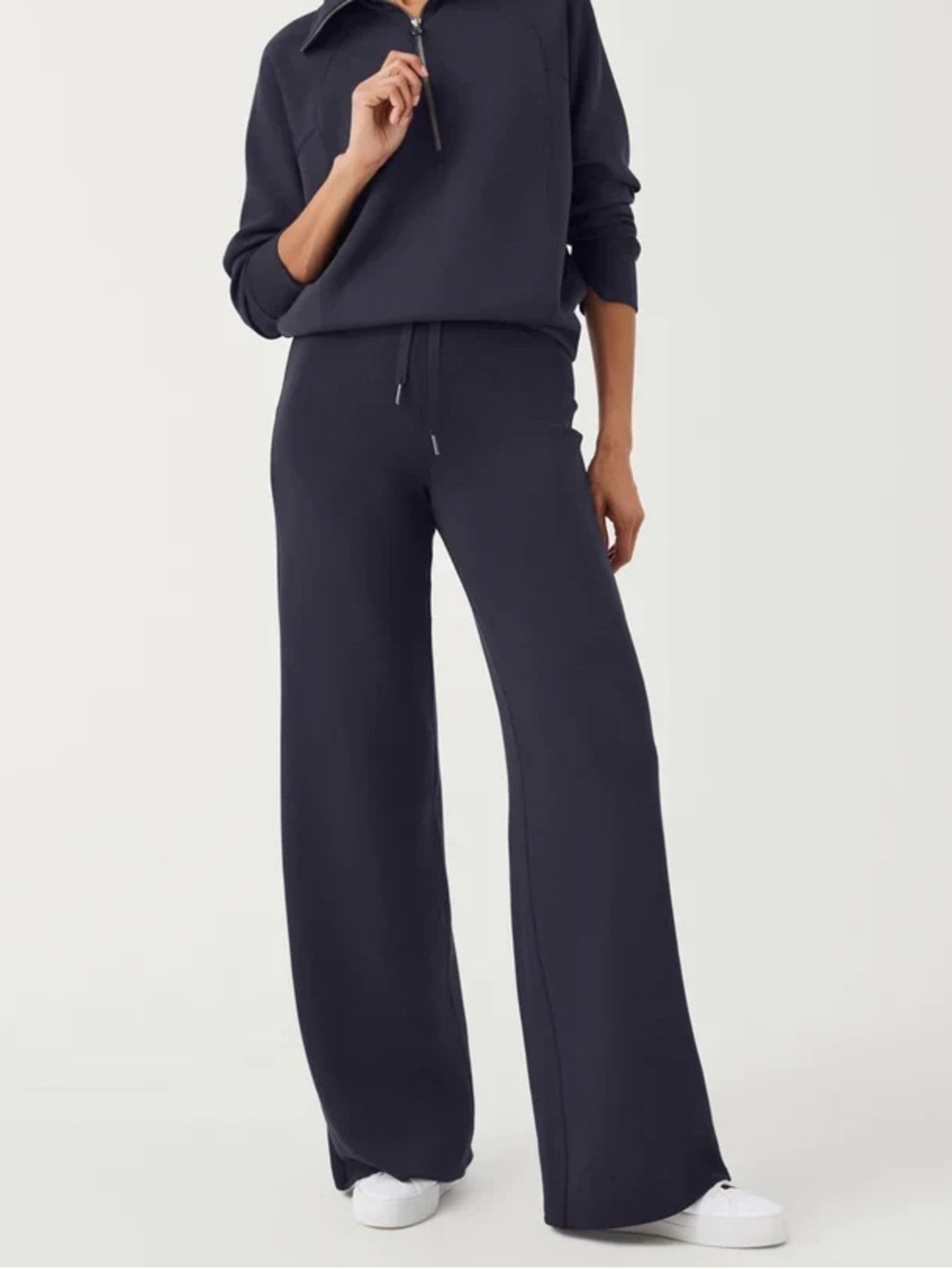 Spanx Air Essentials Wide Leg Pants Navy Blue